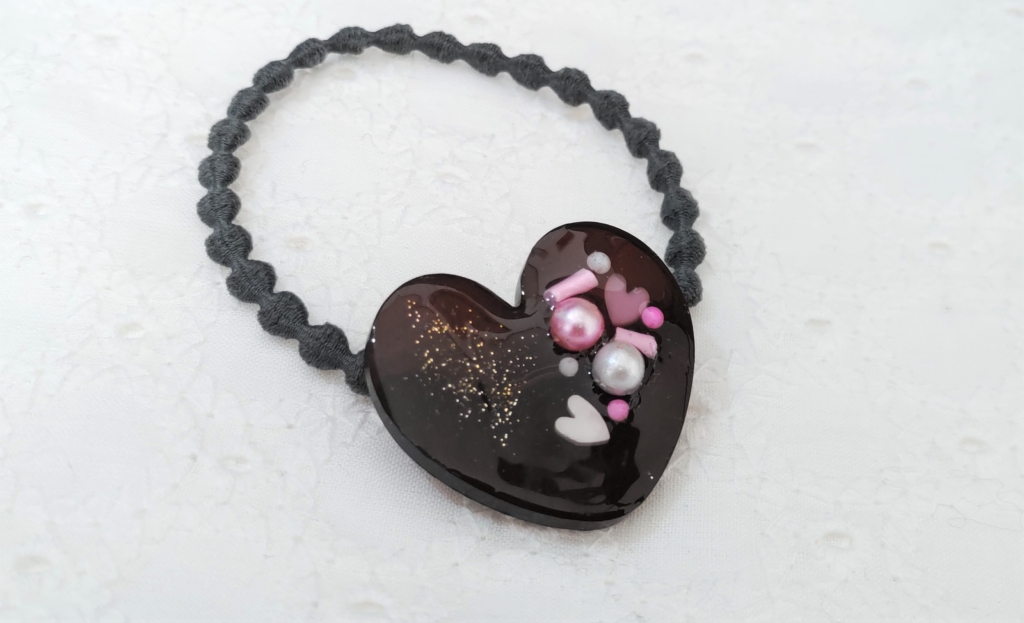 レジンでチョコ風ヘアゴムの作り方[フェイクスイーツアクセサリー