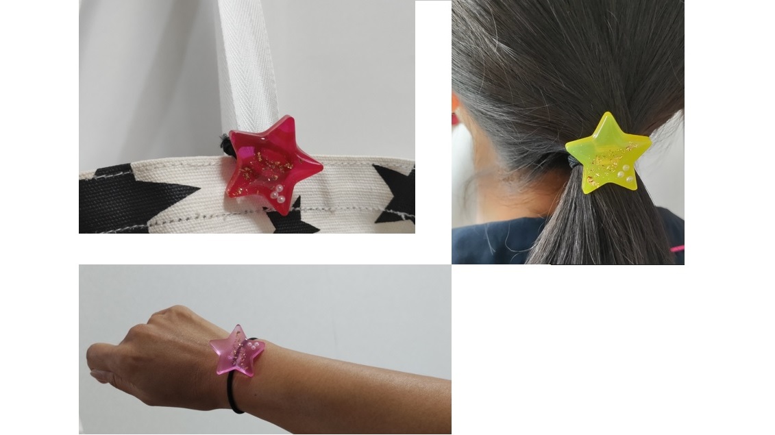 レジンで星型ヘアゴムの作り方☆大人も子供も使える！推し活レジン☆