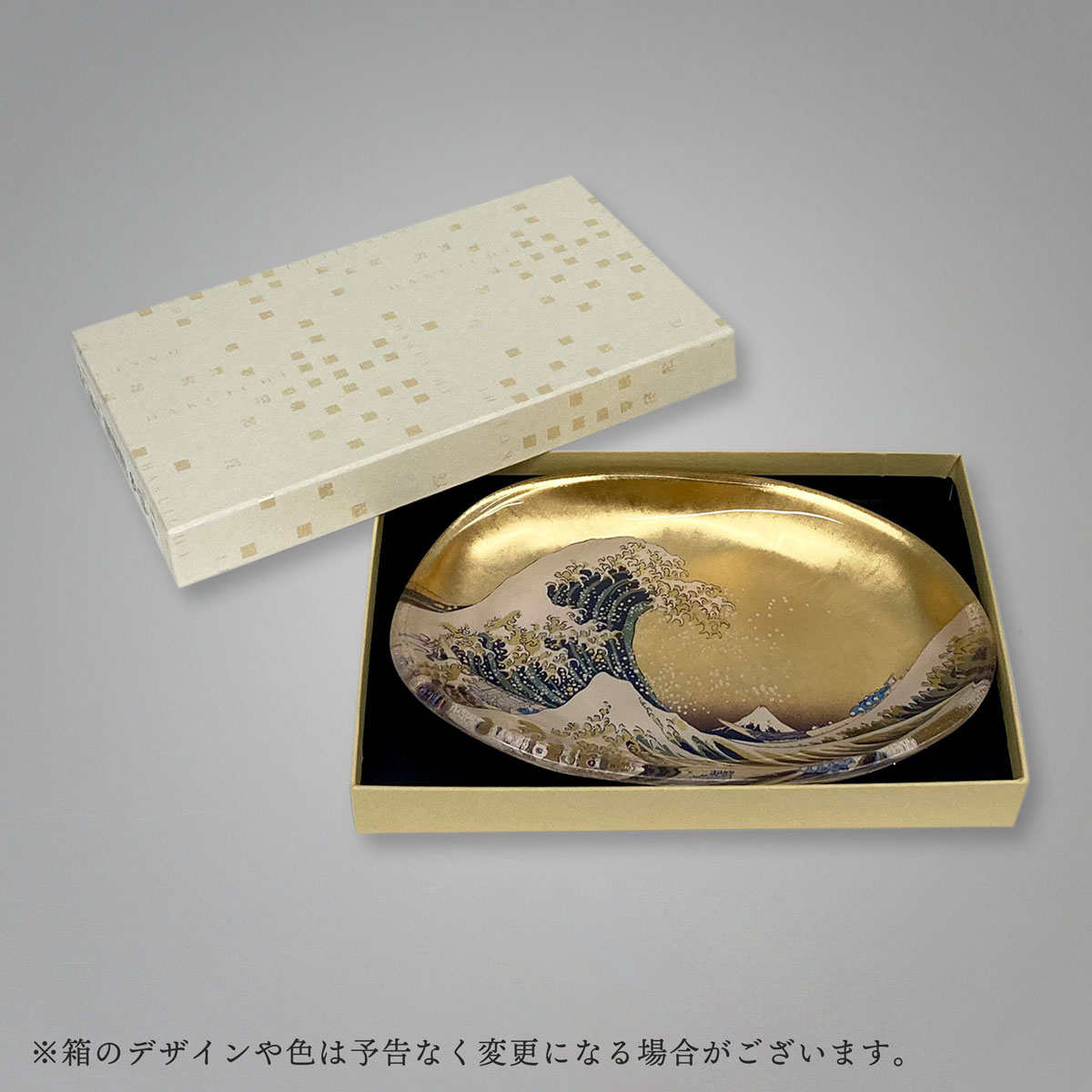 箔一 hakuichi 金箔 金沢箔 金沢 工芸品 箔名画 ガラストレー 波 (金