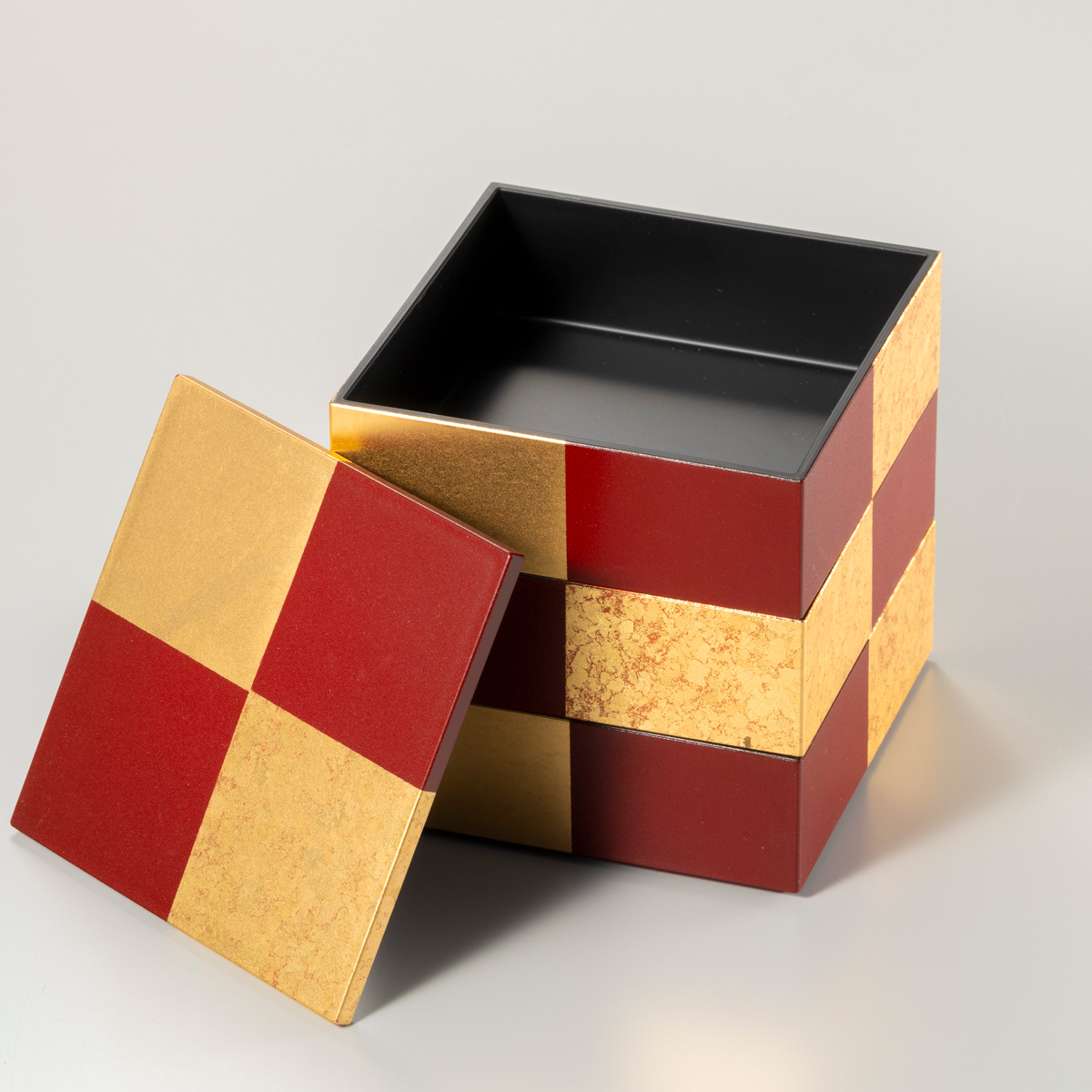 箔一 hakuichi 金箔 金沢箔 金沢 工芸品 金沢箔 華おぼろ 三段重 朱