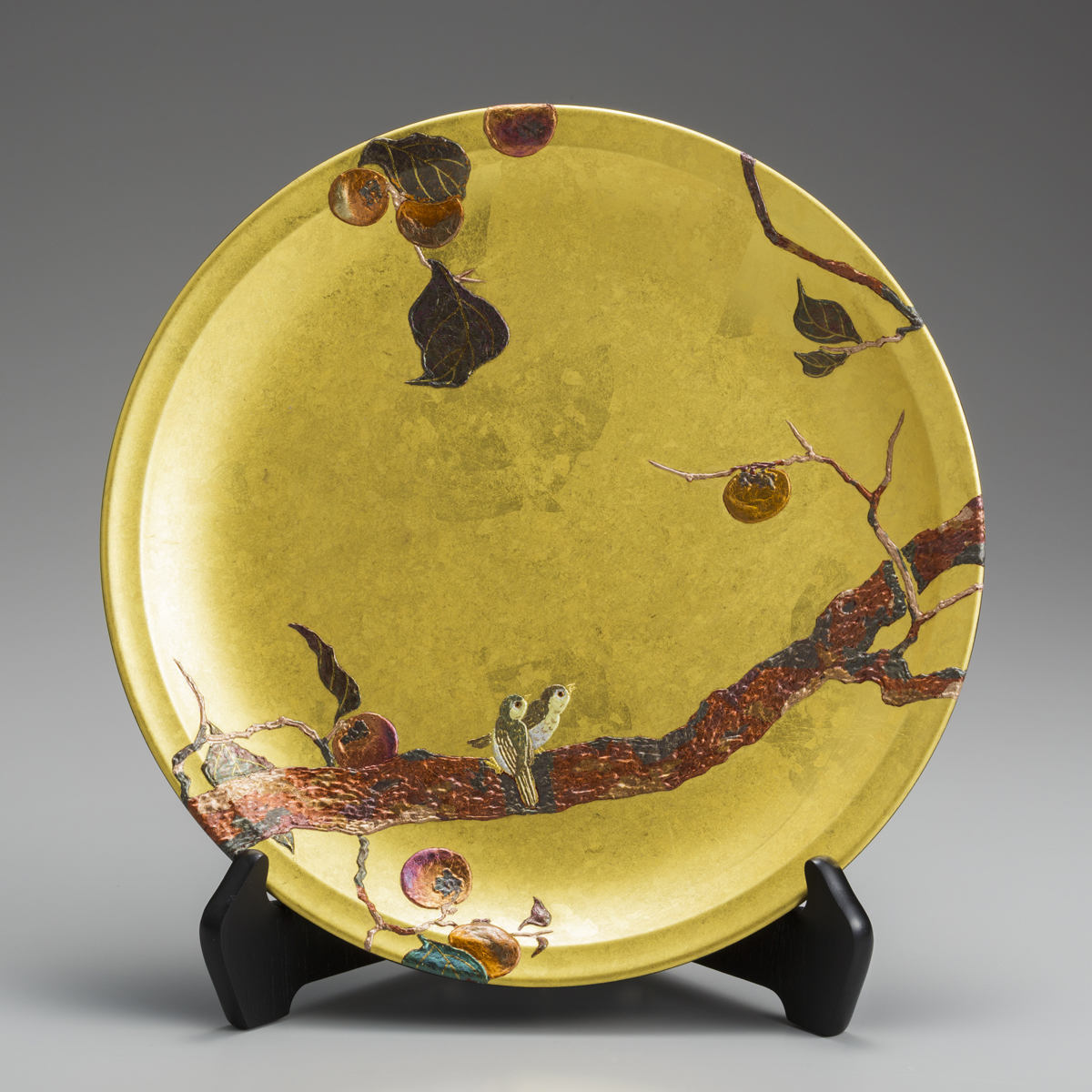 箔一 hakuichi 金箔 金沢箔 金沢 工芸品 飾り皿 梅椿にうぐいす