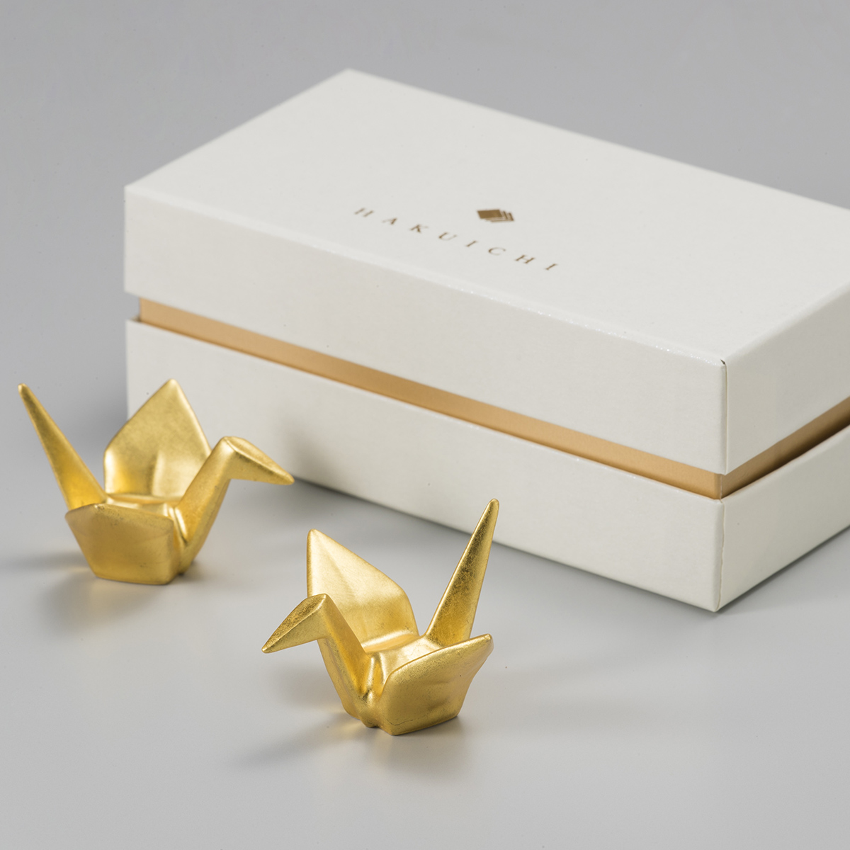 箔一 hakuichi 金箔 金沢箔 金沢 工芸品 吉祥 金の鶴箸置き(2個)