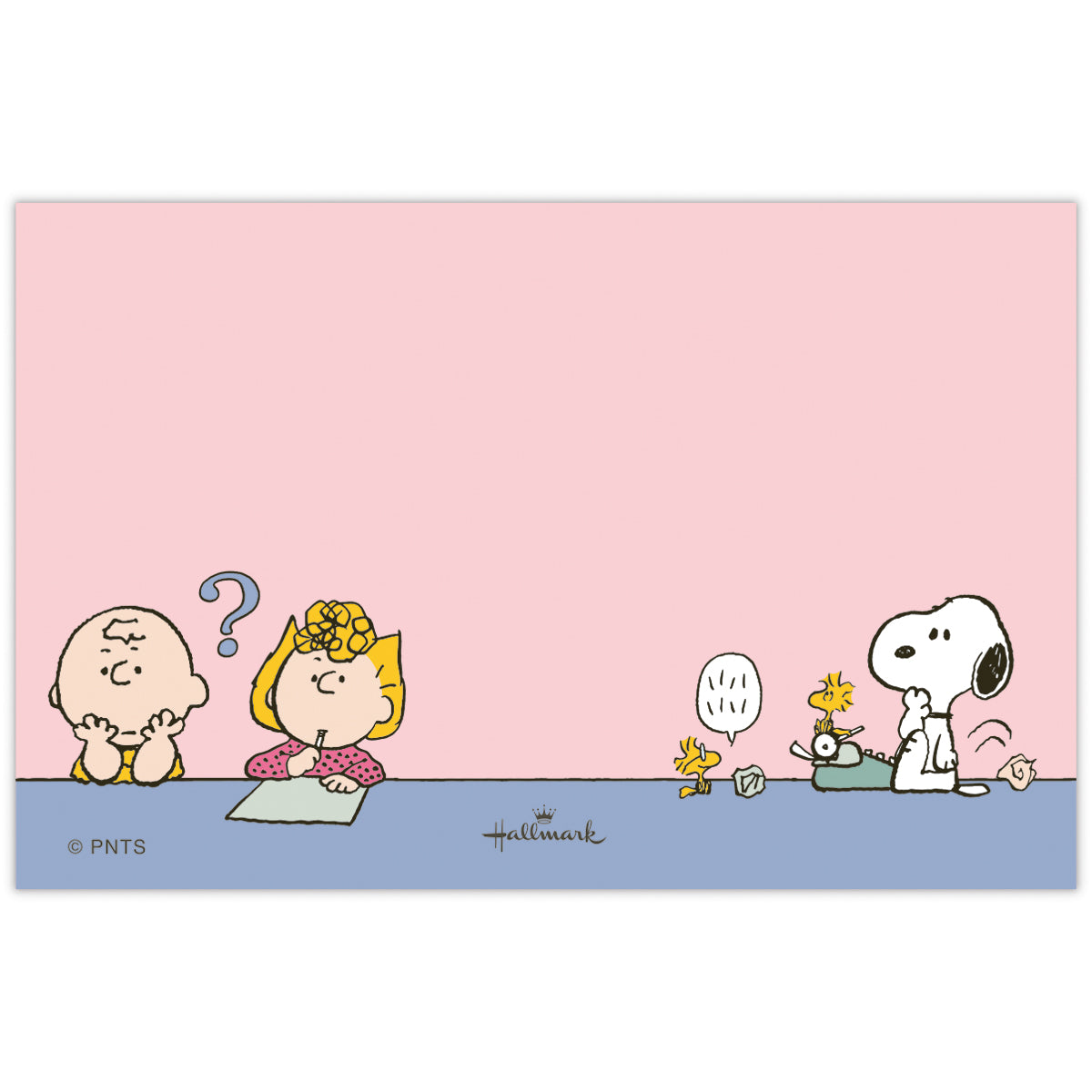 スヌーピー THINK 悩む【Peanuts All Good／ミニメッセージカード