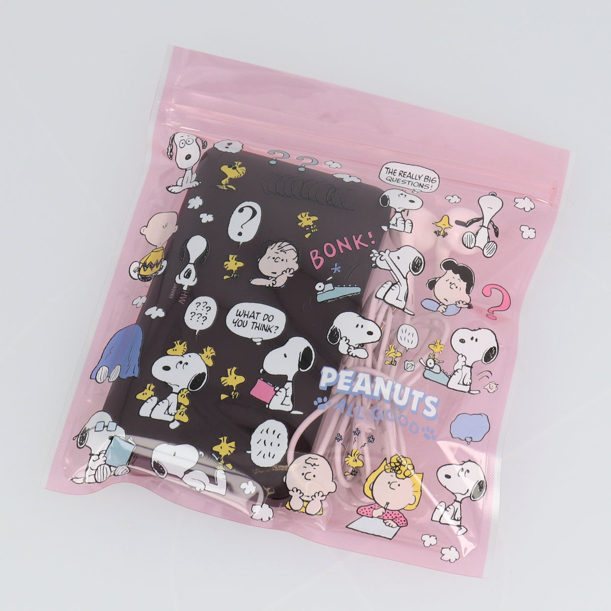 スヌーピー ENJOY 楽しむ【Peanuts All Good／ジッパーバッグ（大きめ