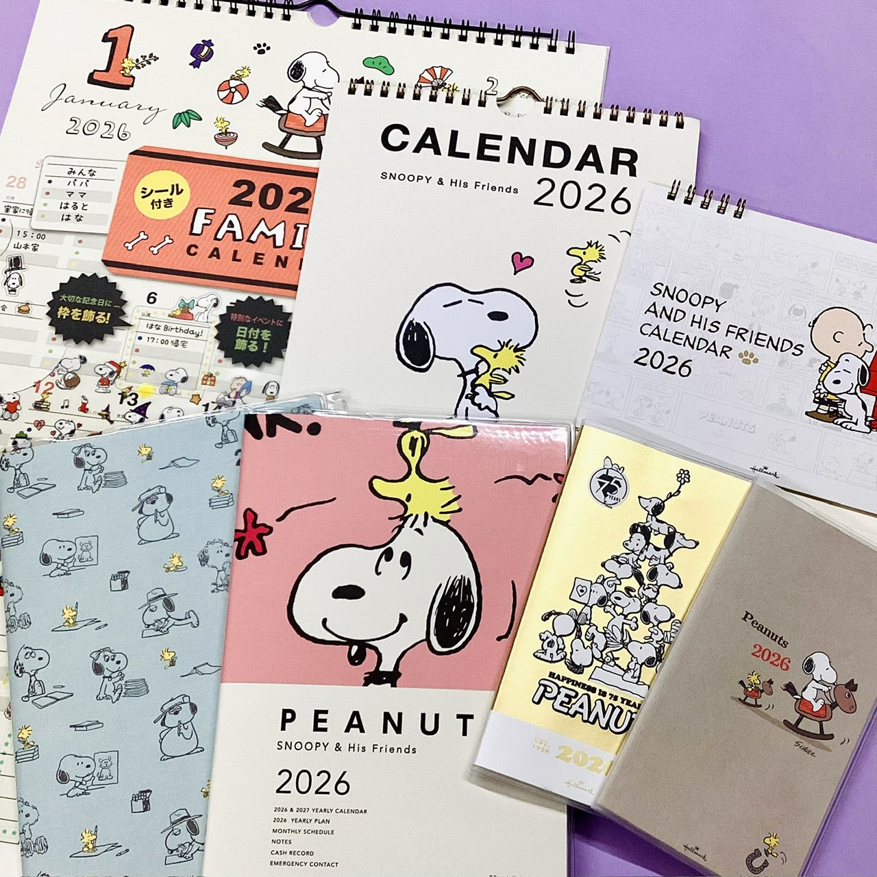 スヌーピー 箔AG 75周年記念デザイン【手帳｜スリムマンスリー
