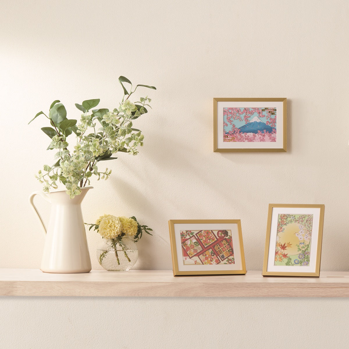 日本の美しさ 塔と桜景色【ポストカード／1柄1枚入り／レーザー