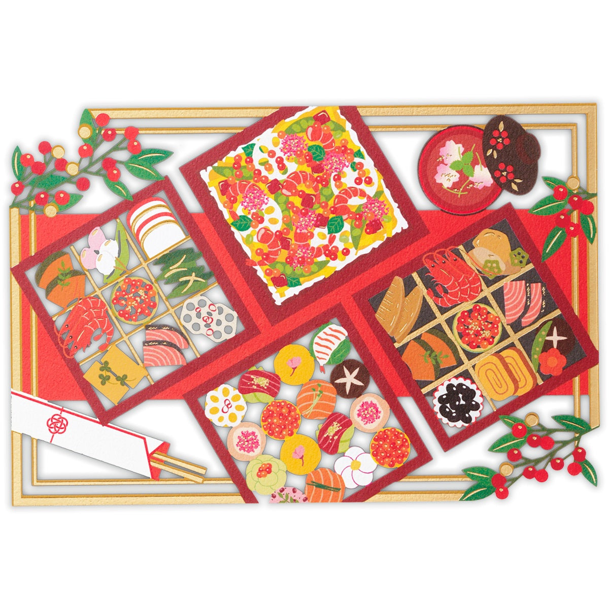 日本の美しさ 折り詰め【ポストカード／1柄1枚入り／レーザー