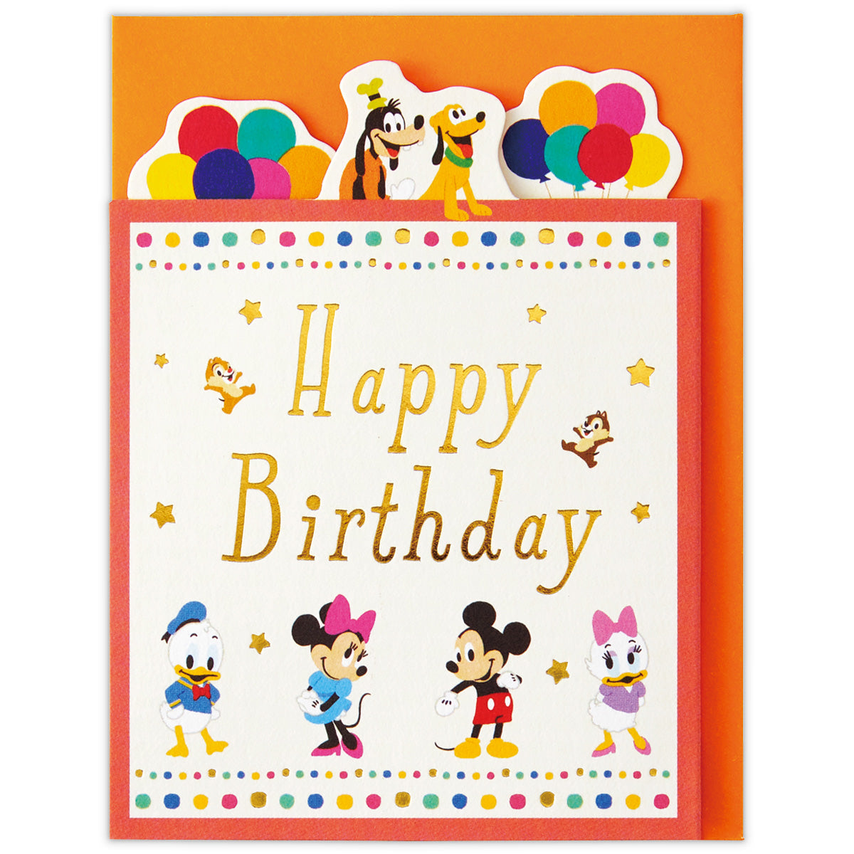 ディズニー ミッキー＆フレンズ ケーキ【誕生お祝い／ミニカード