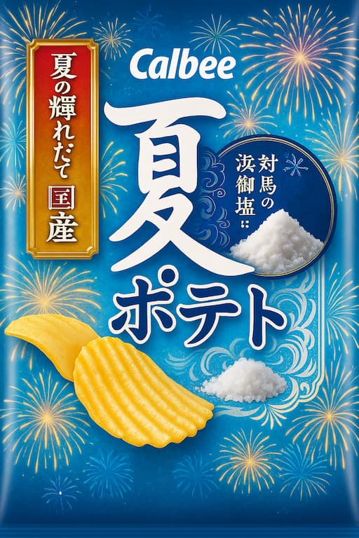 夏限定】カルビー「夏ポテト」2種食べ比べ！対馬の浜御塩味＆紀州の南