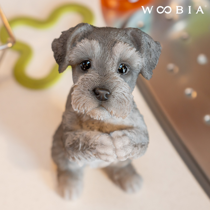 おねだりするわんこ《シュナウザー（21cm）》 – ガーデン用ソーラー