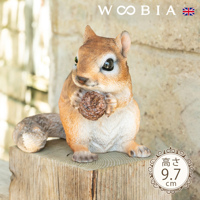 松ぼっくりを抱えるリス《 シマリス 9.7cm》 – ガーデン用ソーラー