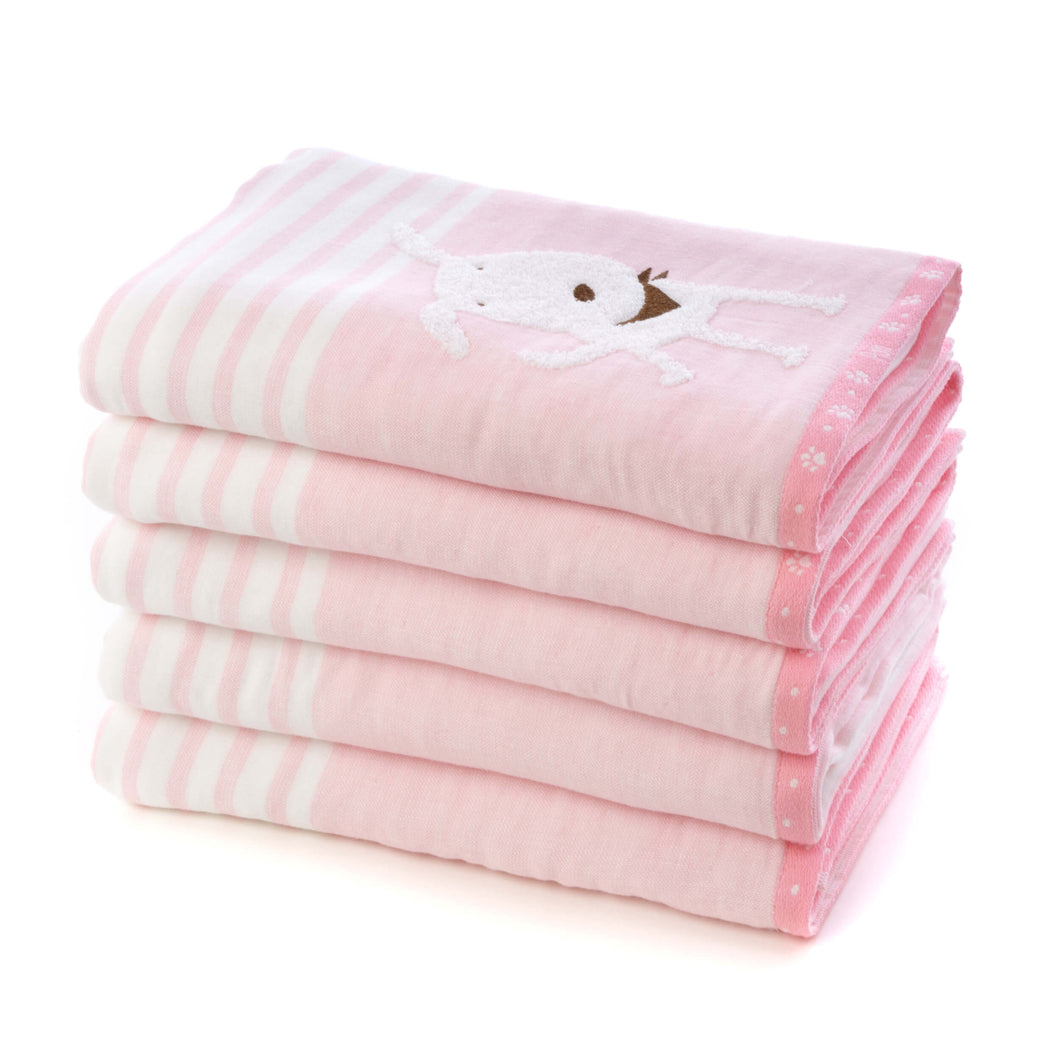 5枚セット PONちゃんガーゼ バスタオル ｜今治の老舗タオルメーカー