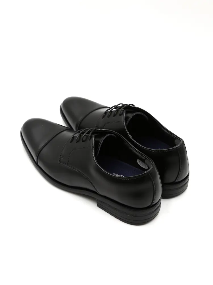 ブラック 【防水】ビジネスシューズ ストレートチップ 外羽根 通気