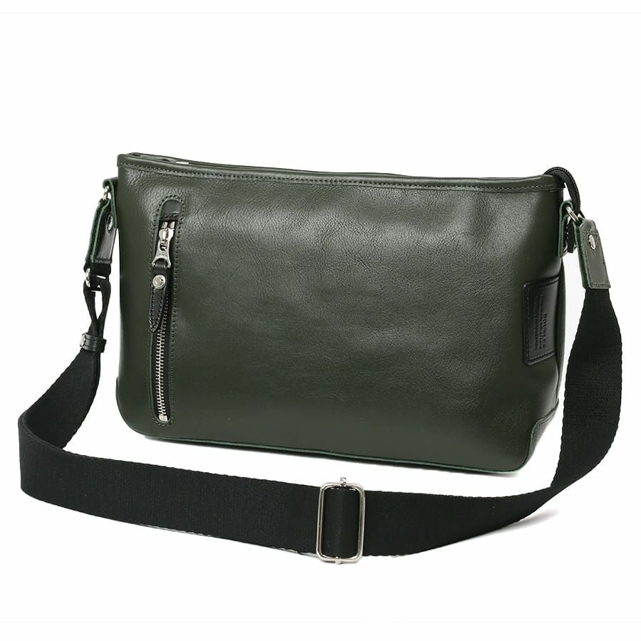 公式】 DOUBLES 横型ショルダーバッグ 牛革×イタリアンヌメ牛革 JPU