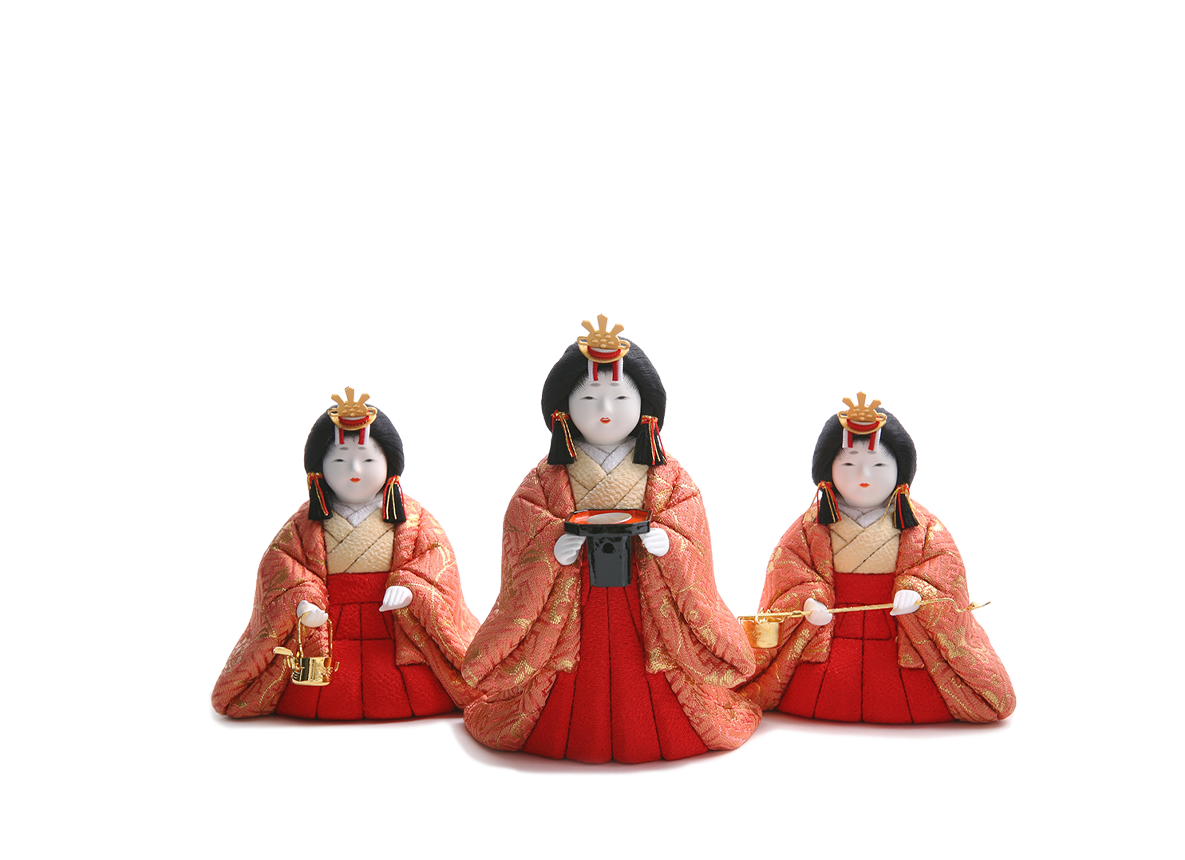 三人官女 | 五色 雛人形・五月人形の原孝洲