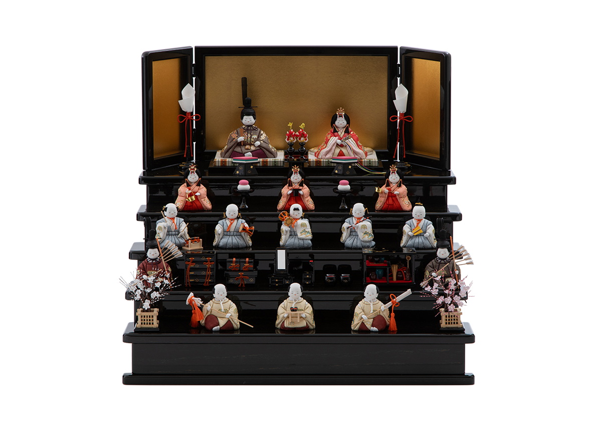 末広雛 本金箔蒔絵 | 五色 雛人形・五月人形の原孝洲