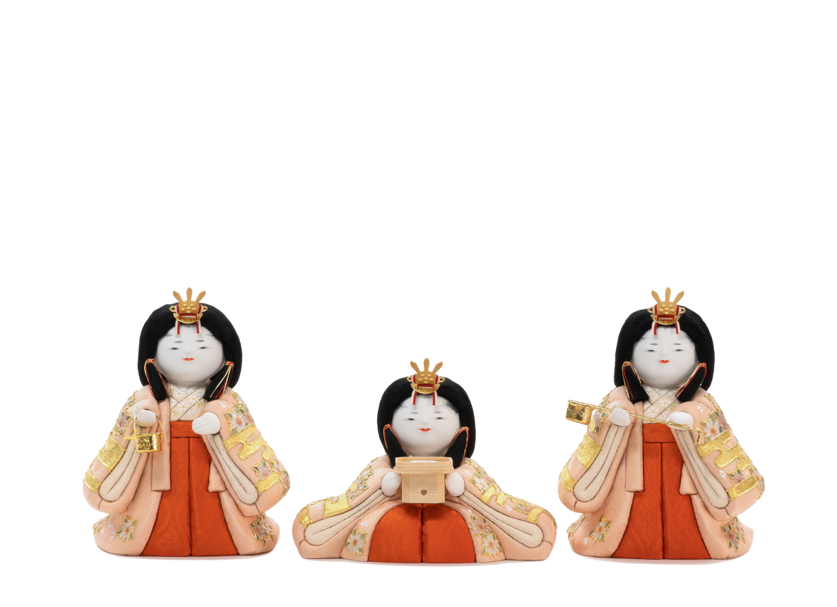 三人官女・五人囃子 | 五色 雛人形・五月人形の原孝洲
