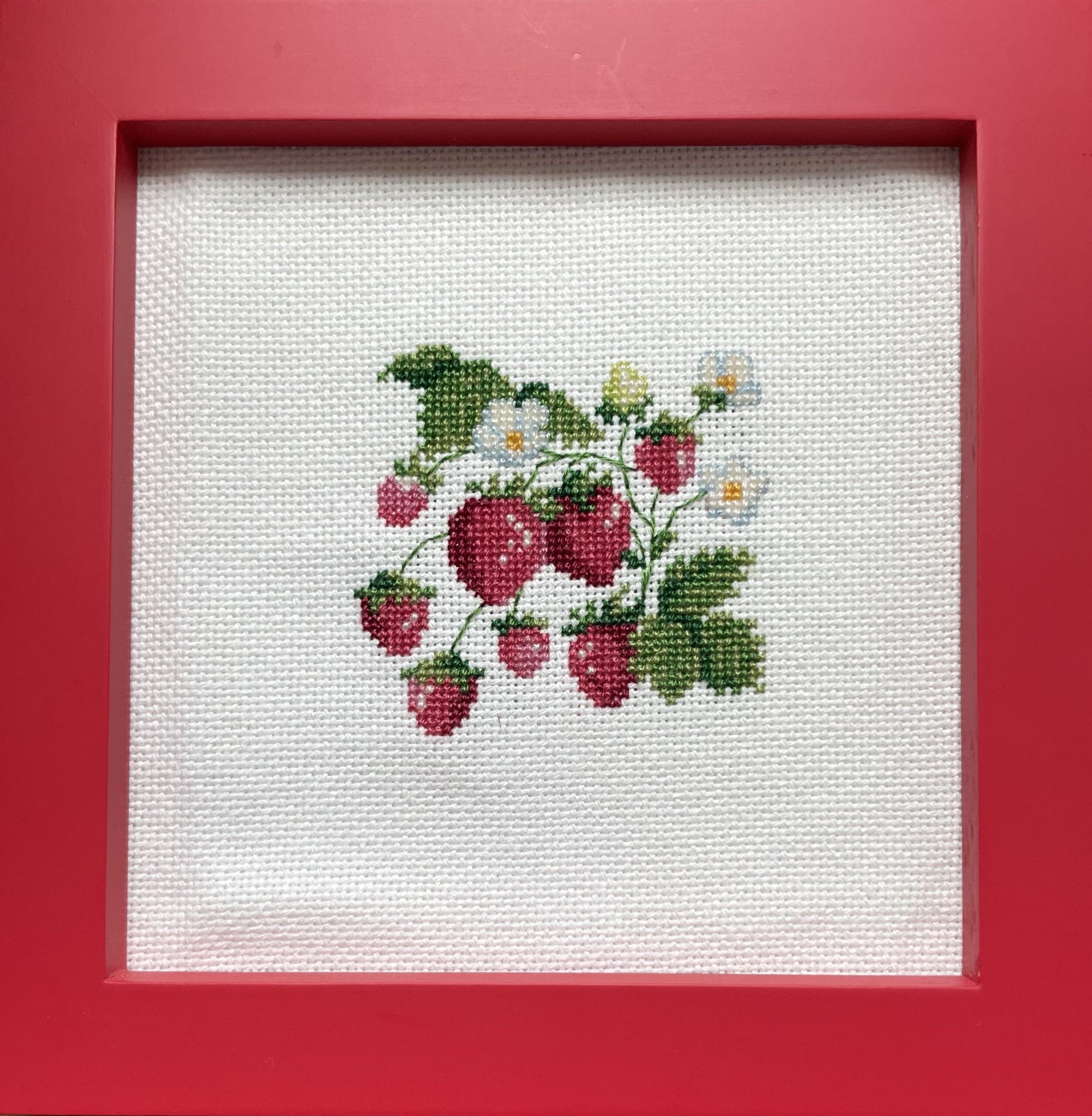 クロスステッチミニフレーム いちご | 針と糸.fun