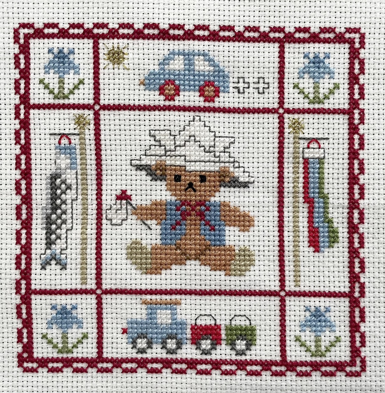 くまさんのChildren's day｜クロスステッチキット | 針と糸.fun