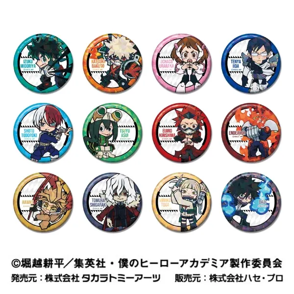 ハセ・プロ｜僕のヒーローアカデミア 刺繍CANバッジ Vol.5