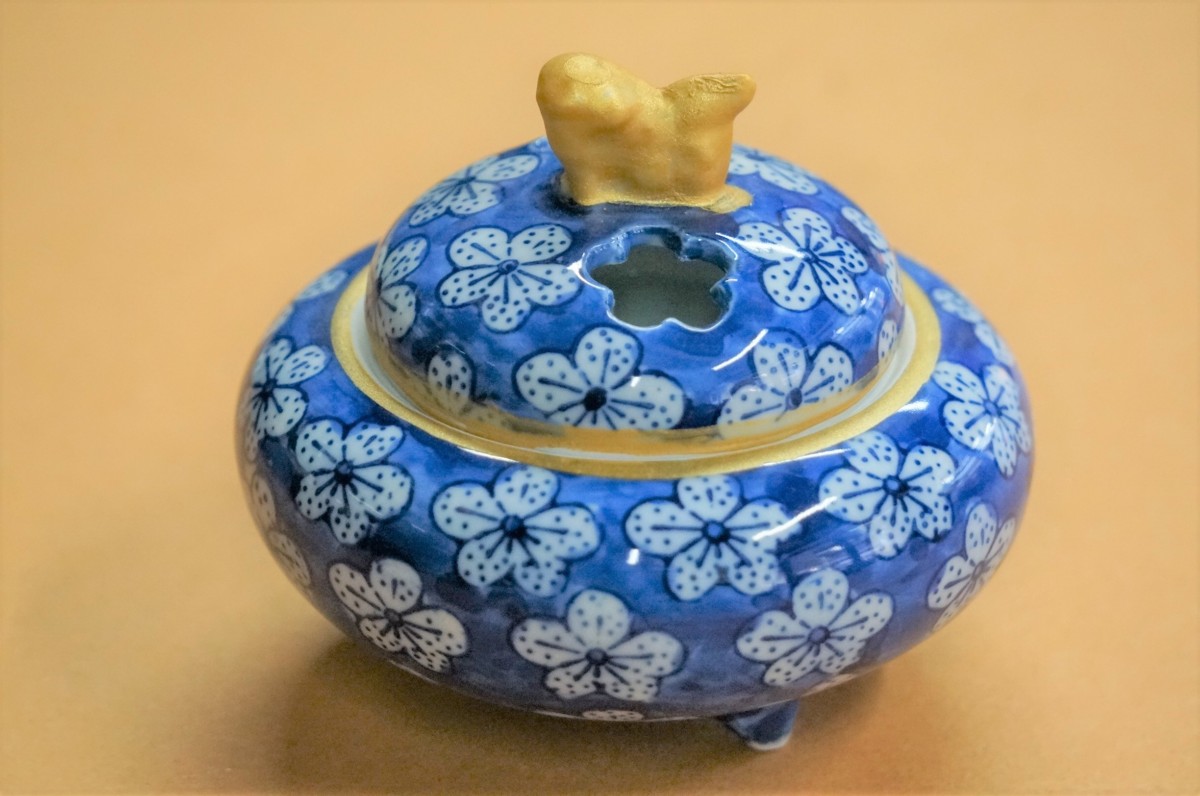 香炉「濃梅」つまみ付 | 京都のお香は老舗の林龍昇堂