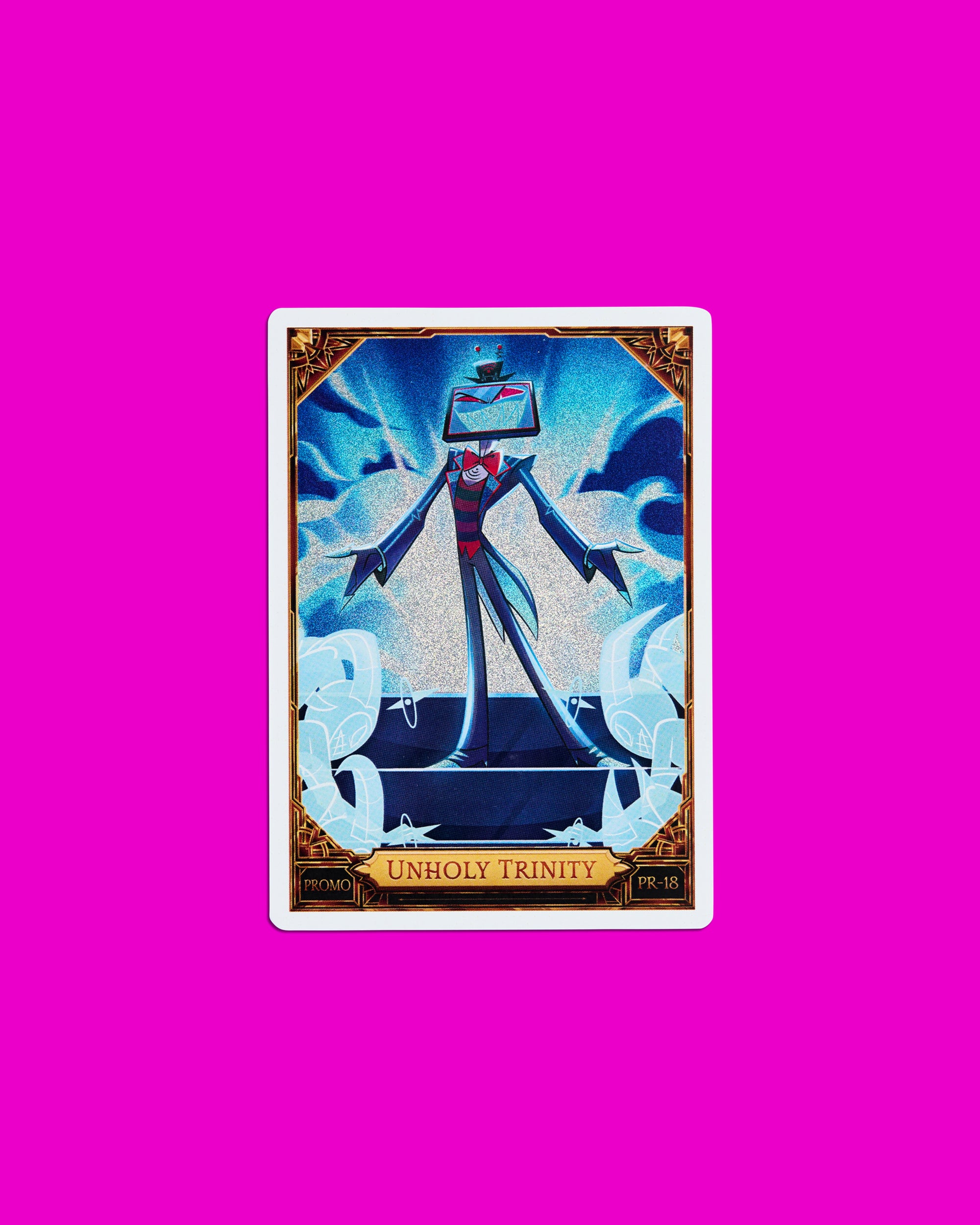 Hazbin Hotel Trading Cards Unholy Trinity Cracked Ice Promo Card