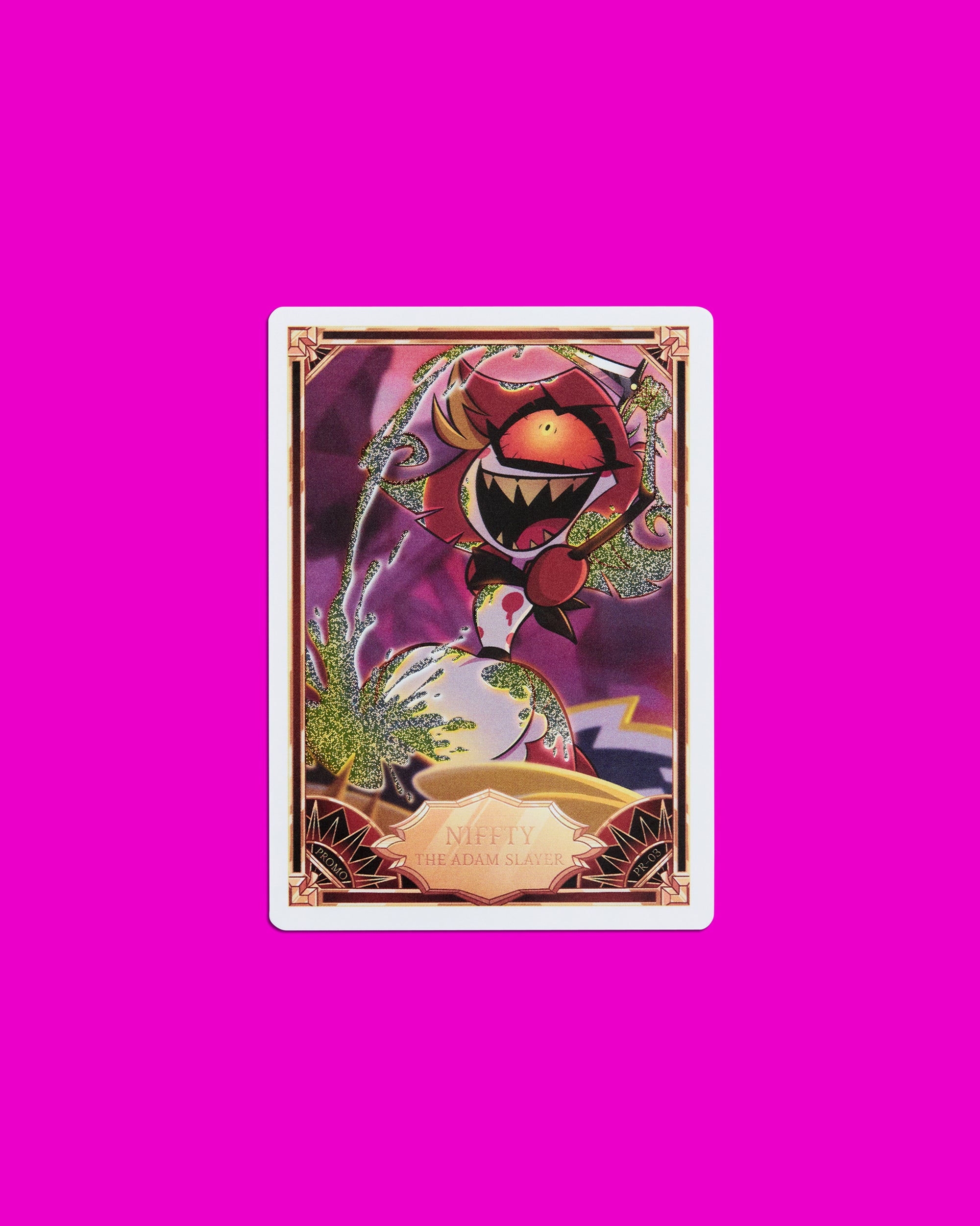 Hazbin Hotel Trading Cards Niffty The Adam Slayer Cracked Ice