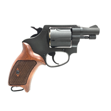 マルシン ポリスリボルバー 51ミリ銃身 Xカート ハーフチェッカー木製