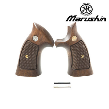 マルシン 木製グリップ ハーフチェッカー モデルガン M586/M686 専用