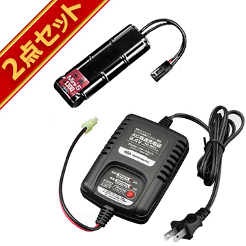 東京マルイ ニッケル水素 8.4V ミニS バッテリー 1300mAh ＋ AC急速