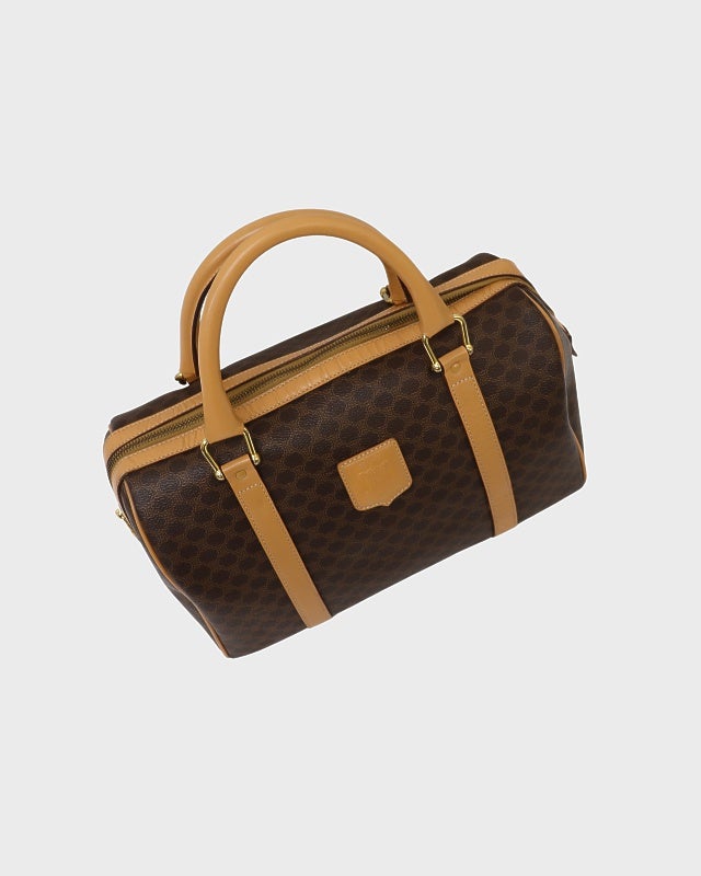 CELINE マカダム柄ブラゾン刻印ボストンバッグ | Hedy