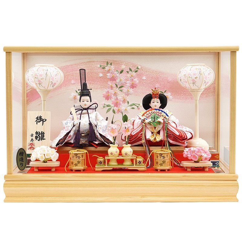 人形の平安大新 / 雛人形 桜妃（さき） ケース飾りセット 親王飾り