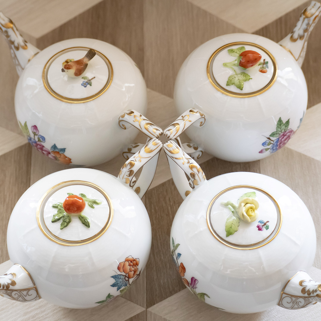 ヴィクトリア・プレーン] ミニティーポットフタ バラ