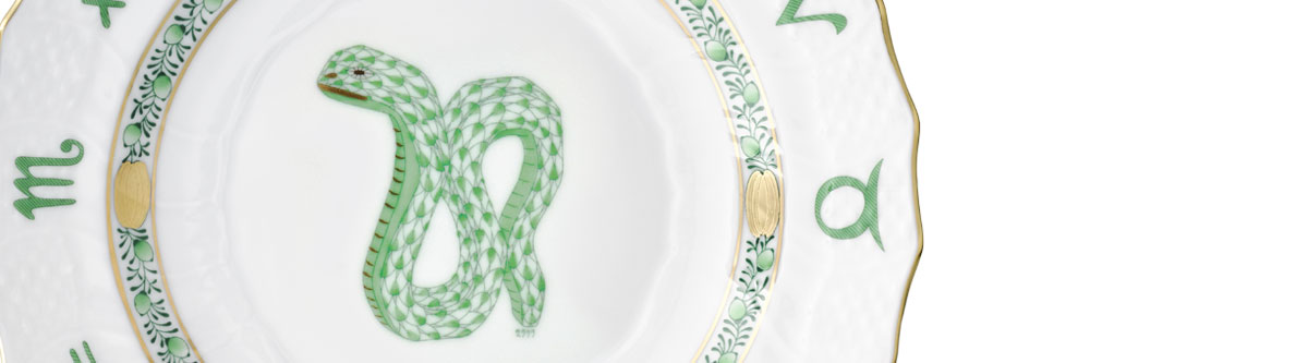 干支置物・へび(グリーン)