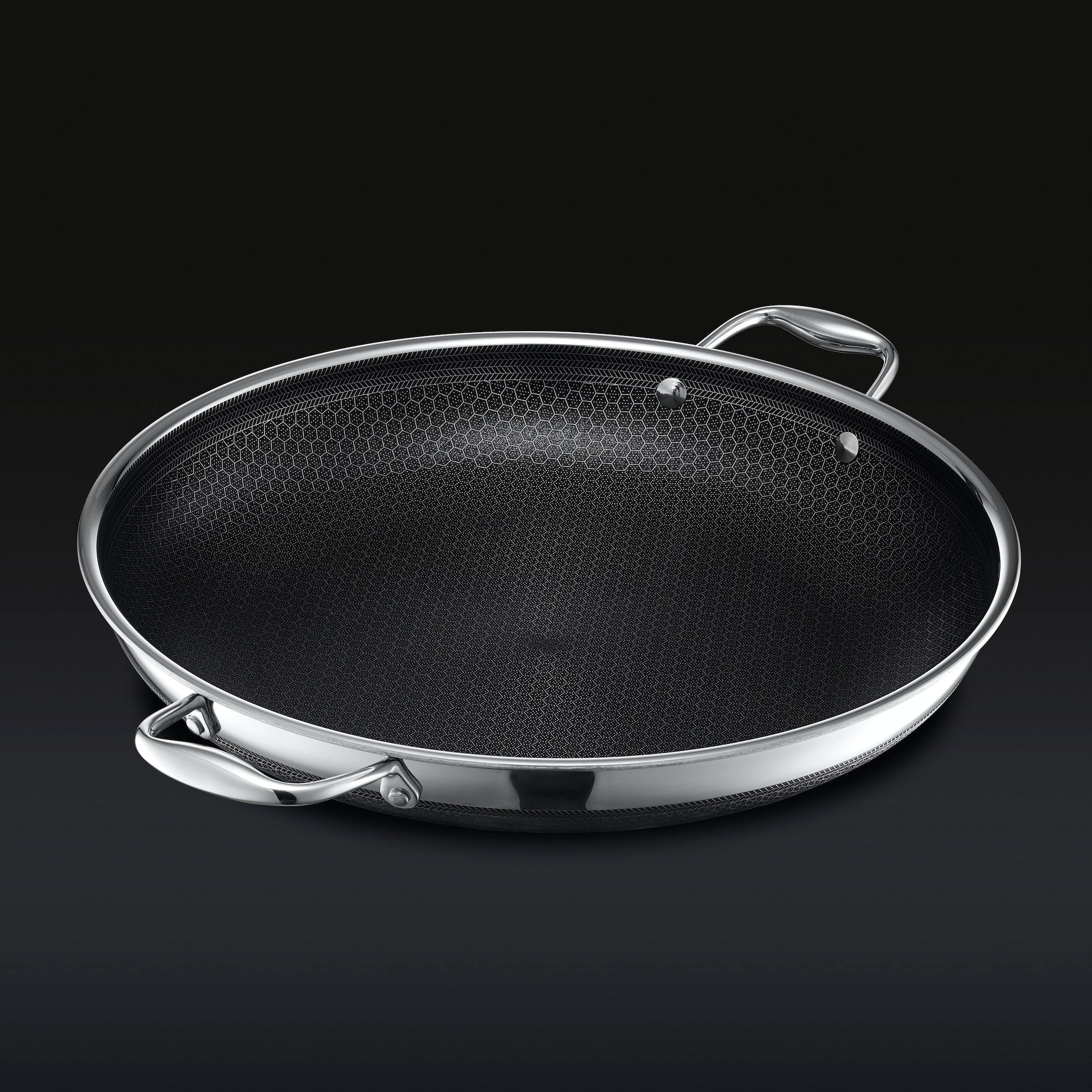 36 cm Hybrid Wok with Lid – ヘックスクラッド