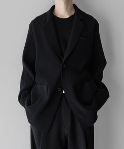 stein / シュタイン】OVERSIZED GRADATION PLEATS JACKET - BLACK