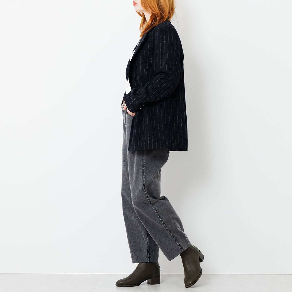 SALE】型押しコンビストレッチブーツ/651420