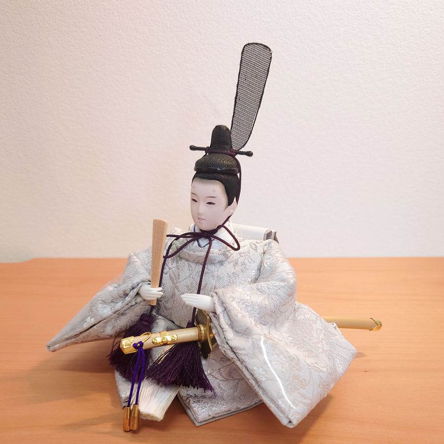 シルバーが美しい【円型アクリル Simple-Flower Girl 雛人形 いく雛