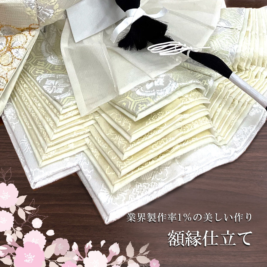 最高級 額縁仕立ての衣装が綺麗な雛人形【Flower Girl きこ雛