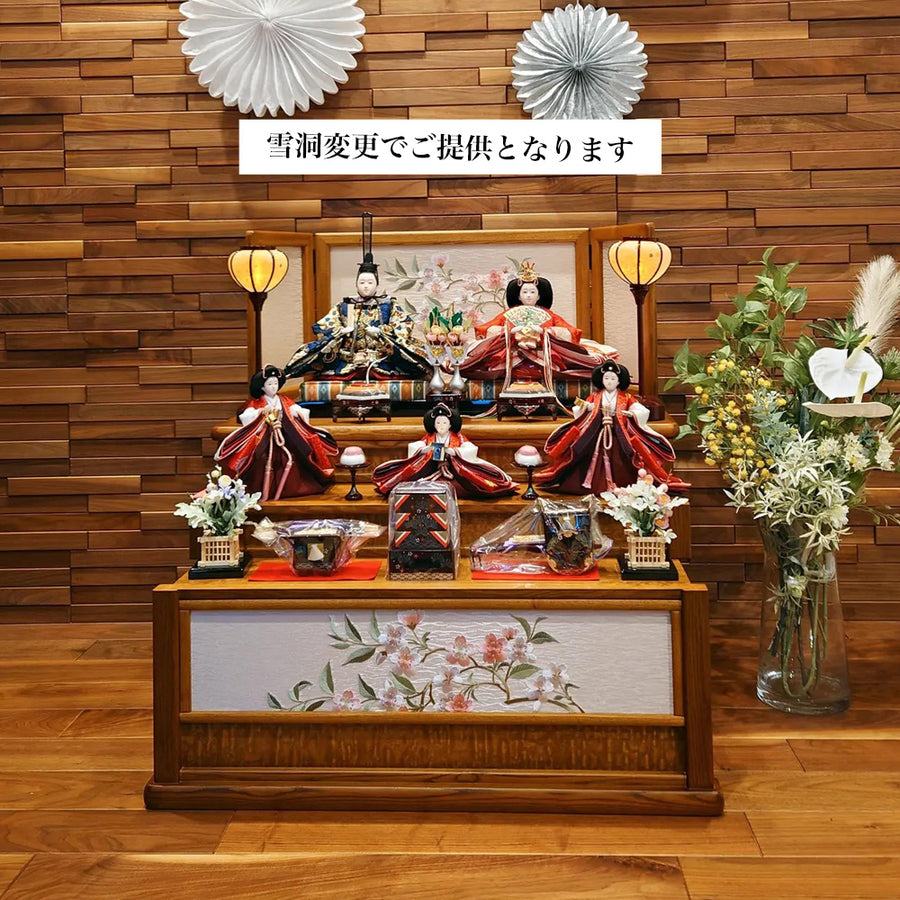 人数が5人でお顔が素敵な雛人形 しまえるタイプ【優里花雛】ひな祭りの