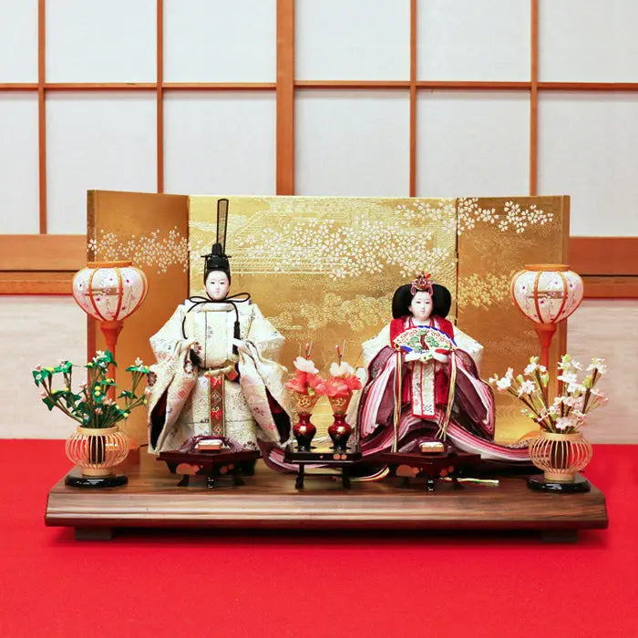 人気の立ち雛 間口60cmの雛人形 ナイスなルックス【えみ雛】ひな祭りの