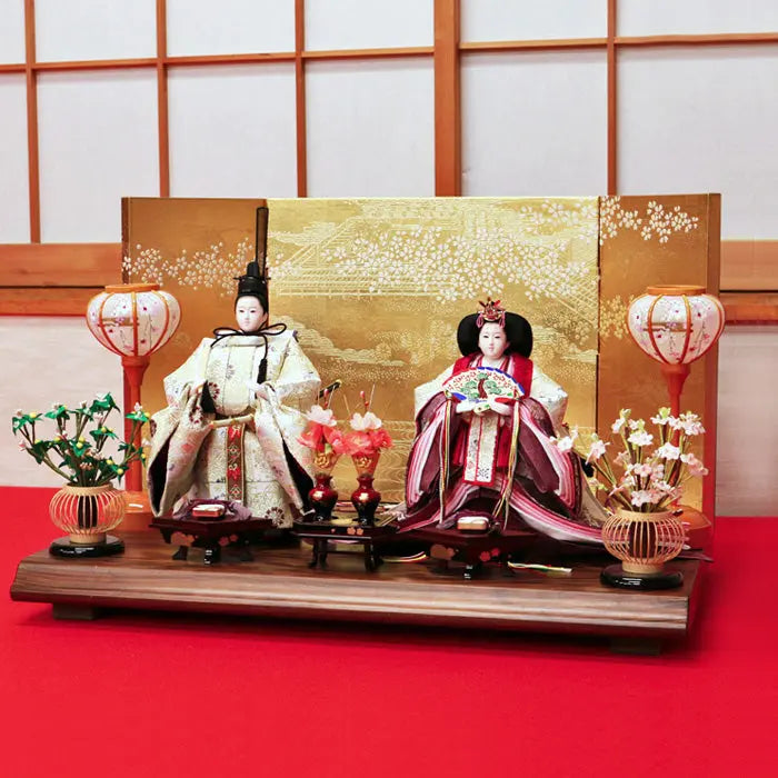 人気の立ち雛 間口60cmの雛人形 ナイスなルックス【えみ雛】ひな祭りの