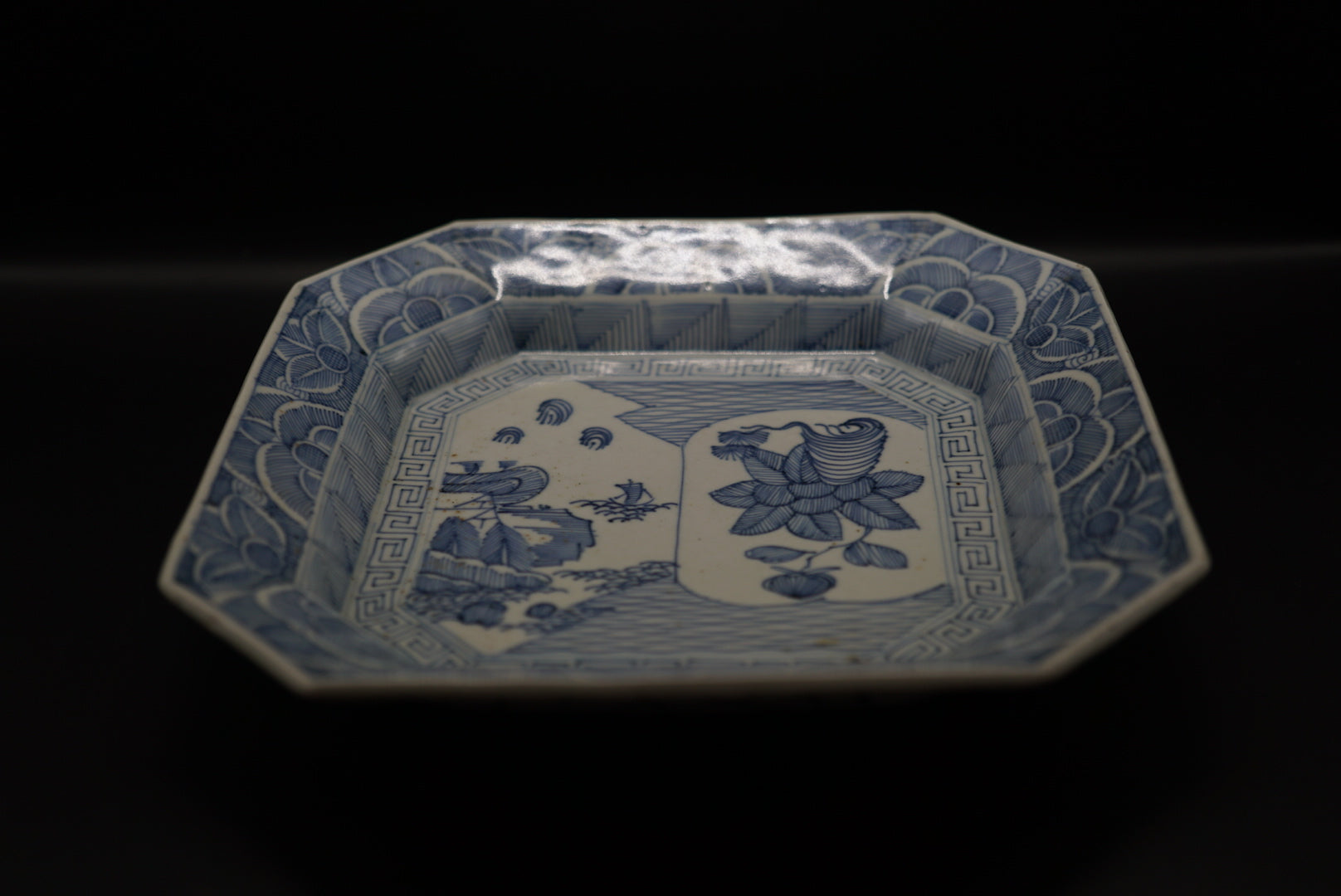 728『織部 菊紋 皿』 /骨董品 古美術 古玩 アンティーク 【公式通販】