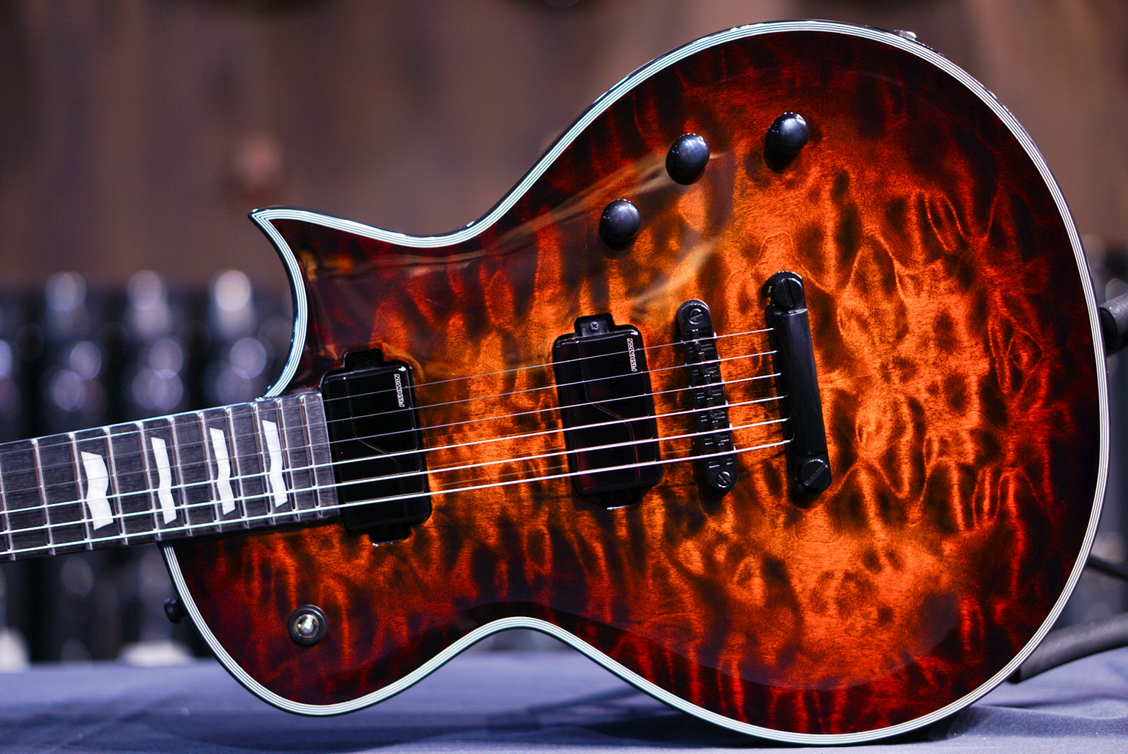 ESP E-II ECLIPSE-QM/FL/Tiger Eye Sunburst ES2530233