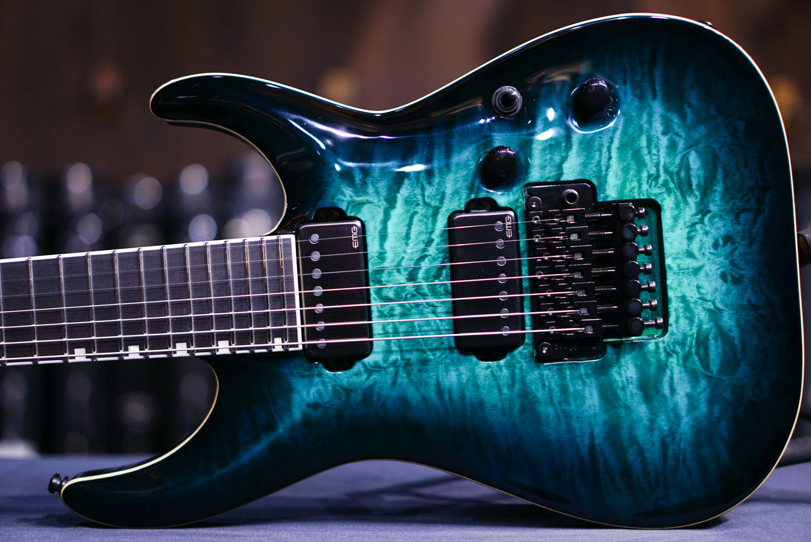 ESP E-II HORIZON FR-7 BLACK TURQUOISE BURST ES1854223