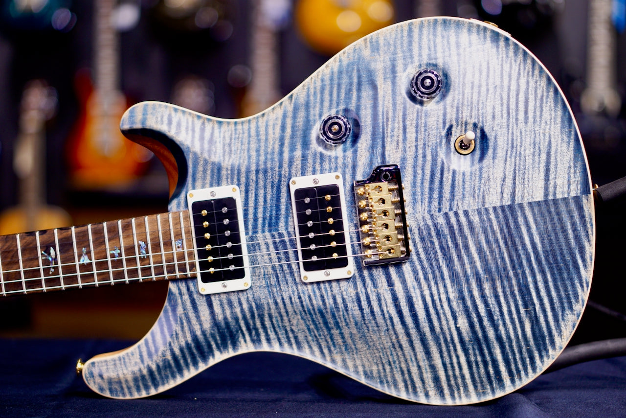 PRS Custom 24 Wood Library Faded Whale Blue Satin Rosewood Neck 041308