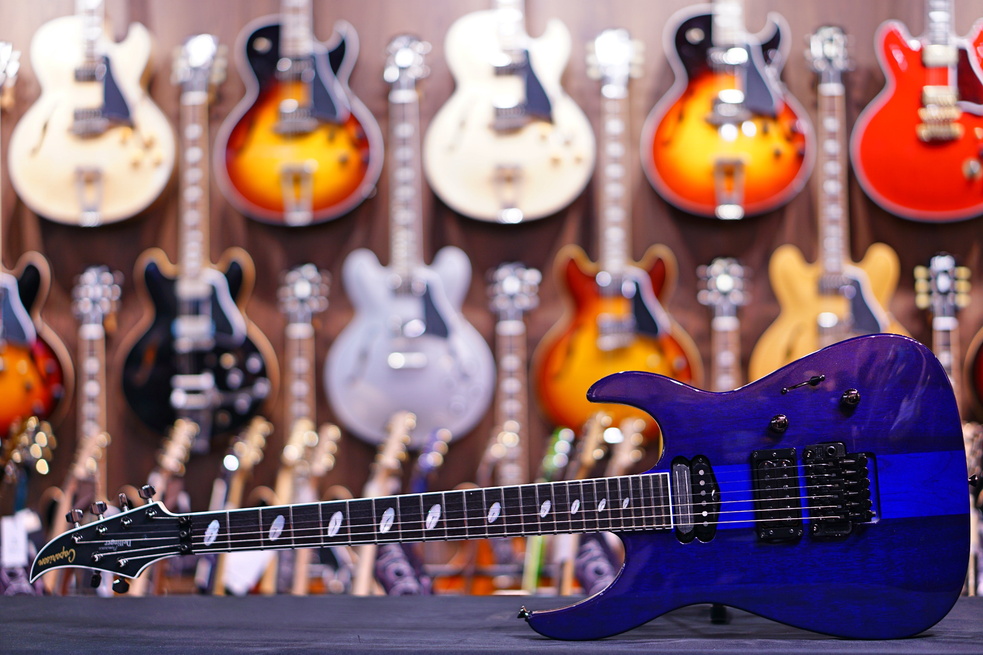 Caparison Dellinger Prominence Trans. Spectrum Blue