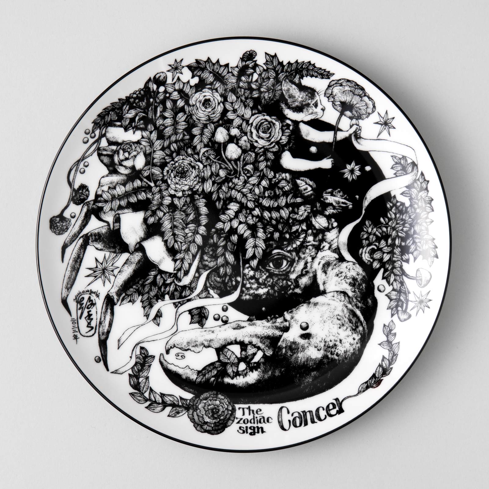 23cm丸皿 星座Cancer – ボリス雑貨店