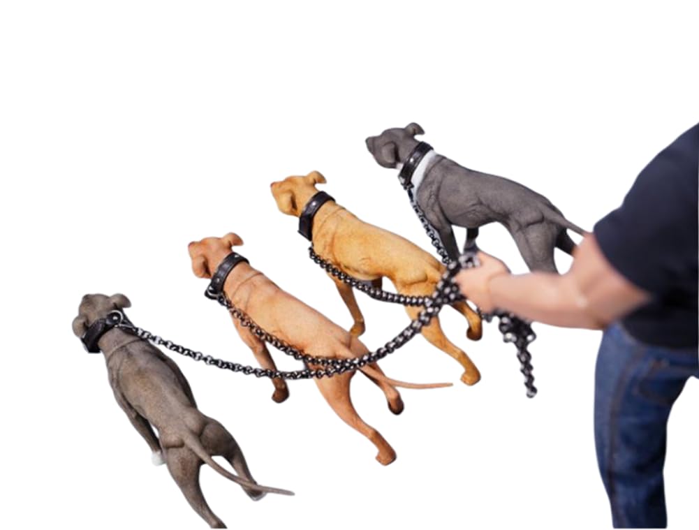 JXK Collectible Dog Figure: American Pit Bull Terrier, Expertly Hand-P