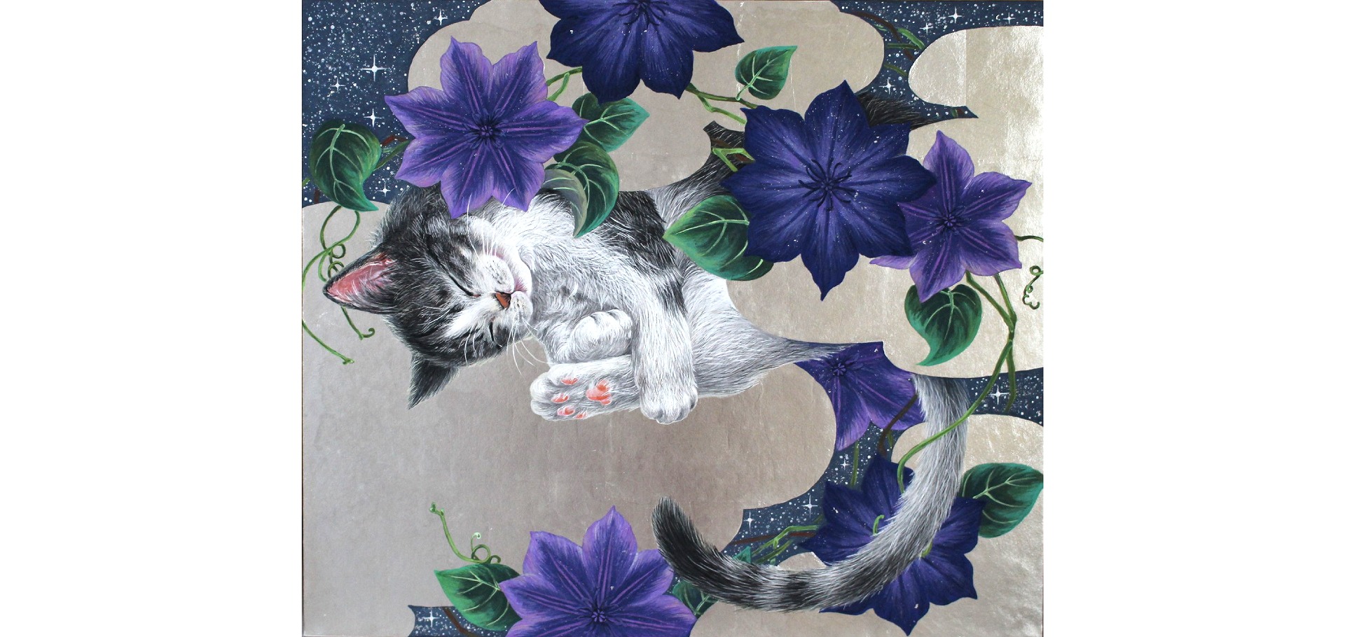 外山寛子 「萌し」日本画 8号 真作保証 琳派 新鋭 Gallery 2017 |